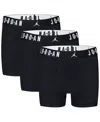 Jordan Big Boys Flight Dri-fit Cotton Core Boxer Briefs, Pack Of 3 In Black