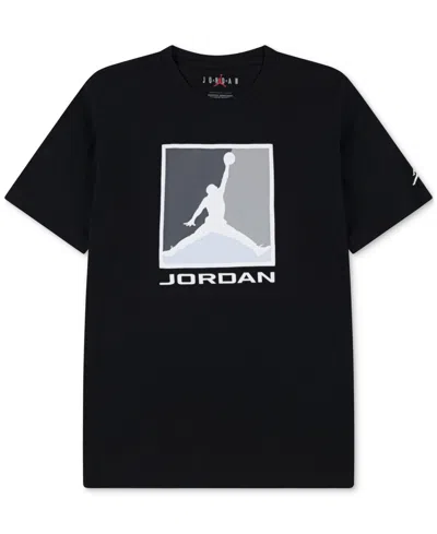 Jordan Kids' Big Boys Flight Essentials Boxed Logo 3.0 T-shirt In Black