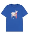 Jordan Kids' Big Boys Flight Goat T-shirt In Blue