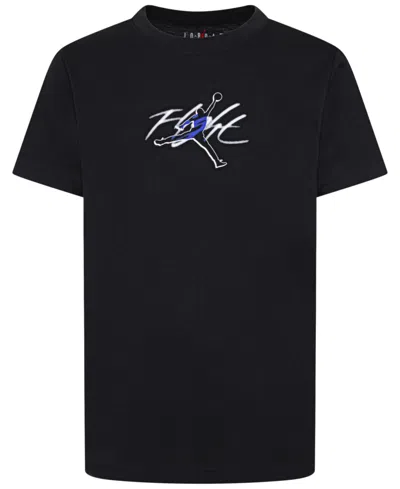 Jordan Kids' Big Boys Flight Haze Short Sleeve Tee In Black