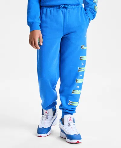 Jordan Kids' Big Boys Gametime Chenille Patch Pants In Blue