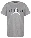 Jordan Kids' Big Boys Graphic Short Sleeves T-shirt In Grey