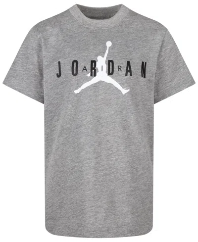 Jordan Big Boys Graphic Short Sleeves T-shirt In Carbon Heather