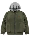 Jordan Big Boys Hooded Bomber Jacket In Green