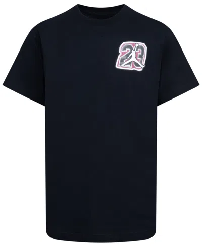 Jordan Kids' Big Boys Jersey College Short Sleeve Tee In Black