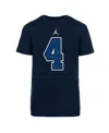 Jordan Big Boys  Brand Dak Prescott Navy Dallas Cowboys Name And Number T-shirt In Navy