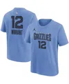 Jordan Big Boys  Brand Ja Morant Light Blue Memphis Grizzlies Statement Edition Name And Number Playe In Light Blue