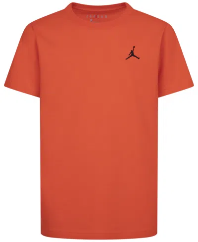 Jordan Kids' Big Boys Jumpman Air Embroidery T-shirt In Red