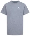Jordan Kids' Big Boys Jumpman Air Embroidery T-shirt In Carbon Heather