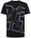 Jordan Big Boys Jumpman Shine Graphic Tee In Black