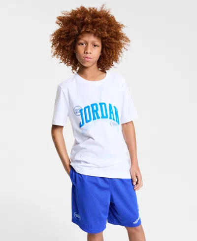 Jordan Kids' Big Boys Jumpman Short Sleeve Tee In White