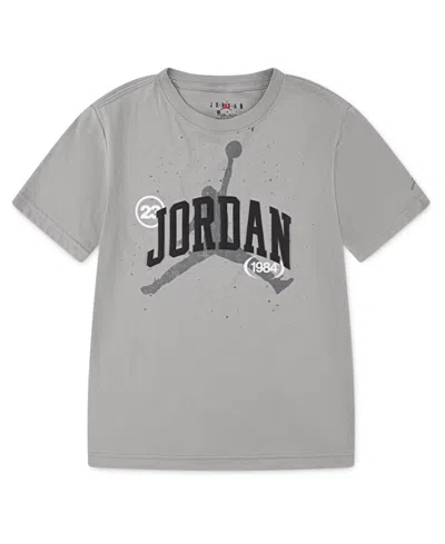 Jordan Kids' Big Boys Jumpman Short Sleeve Tee In Gray