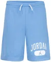 Jordan Kids' Big Boys Mesh Logo Shorts In University Blue