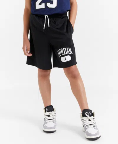 Jordan Kids' Big Boys Mesh Logo Shorts In Black