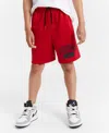 Jordan Big Boys Mesh Logo Shorts In Gym Red
