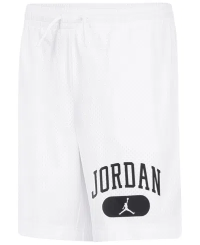 Jordan Kids' Big Boys Mesh Logo Shorts In White