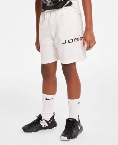 Jordan Kids' Big Boys Mj Baseline Mesh Shorts In White