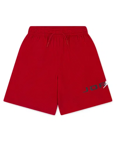 Jordan Kids' Big Boys Mj Baseline Mesh Shorts In Red