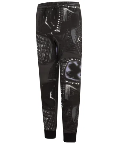 Jordan Kids' Big Boys Mvp Fleece Printed Pants In Off Noir
