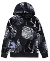 Jordan Mvp Big Kids' Fleece Printed Pullover Hoodie In Off Noir