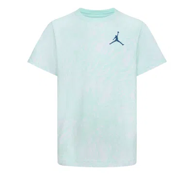 Jordan Kids' Big Boys Net Flight Printed Cotton T-shirt In Egemerald
