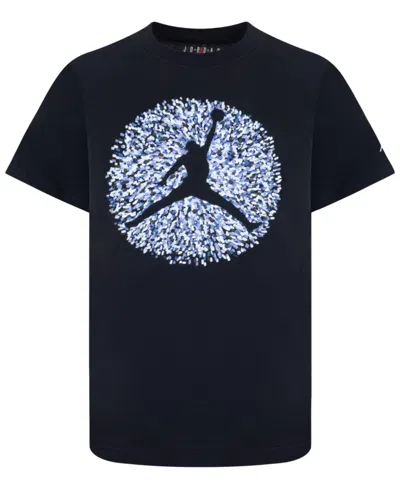 Jordan Kids' Big Boys Poolside Jumpman Short Sleeve Tee In Black/blue