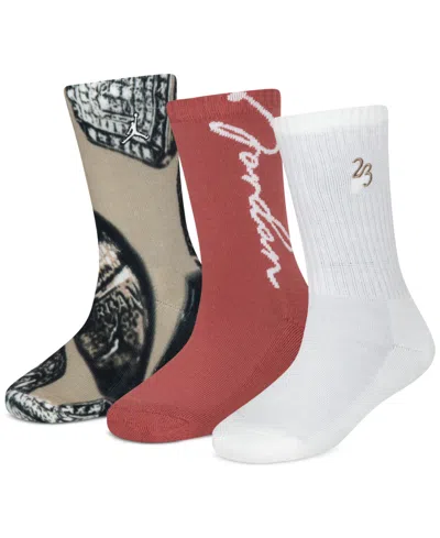 Jordan Kids' Big Boys Rings 3-pk. Crew Socks In Desert Camo