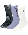 Jordan Big Boys Rings 3-pk. Crew Socks In Off Noir