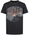 Jordan Big Boys Short-sleeve Hoop Up Graphic T-shirt In Black