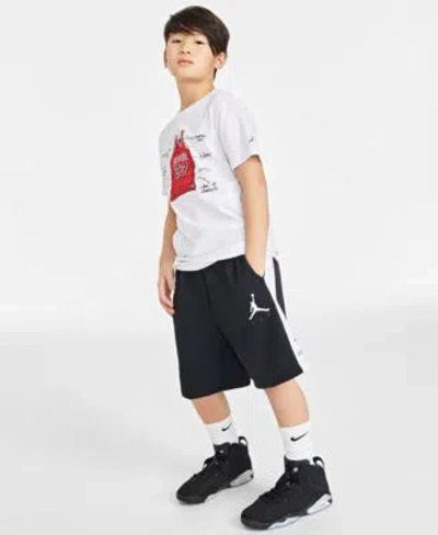 Jordan Kids' Big Boys Short Sleeve T Shirt Shorts In Black