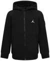 Jordan Big Boys Soft Shell Hooded Jacket In 023black