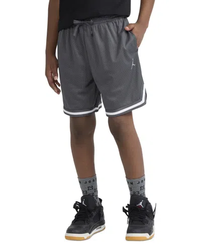 Jordan Kids' Big Boys Taping Mesh Shorts In Gray