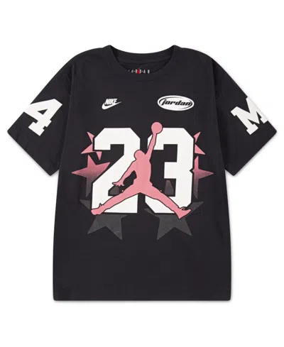 Jordan Kids' Big Girls 23 Jumpman Short Sleeve Tee In Off Noir