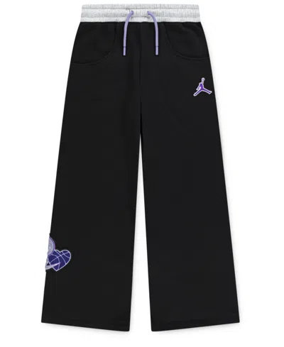 Jordan Kids' Big Girls Bling Fleece Pants In Black