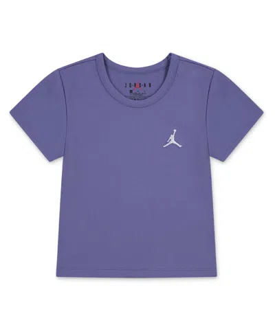 Jordan Kids' Big Girls Brooklyn Essentials T-shirt In Purple