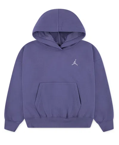 Jordan Kids' Big Girls Brooklyn Fleece Pullover Hoodie In Purple