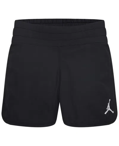 Jordan Kids' Big Girls Lemonade Stand Drawcord Shorts In Black