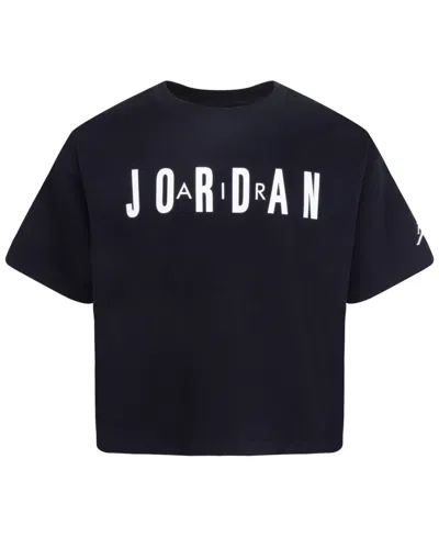Jordan Kids' Big Girls Post Up Boxy Tee In Black