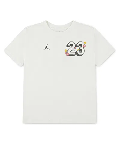 Jordan Kids' Big Girls Summer Bloom Oversized T-shirt In Sail