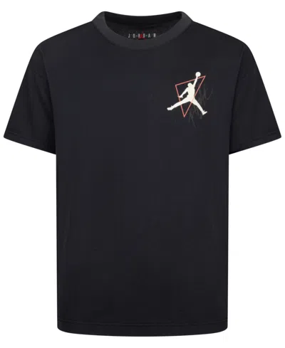 Jordan Kids' Big Girls Take Flight Short Sleeve Tee In Off Noir