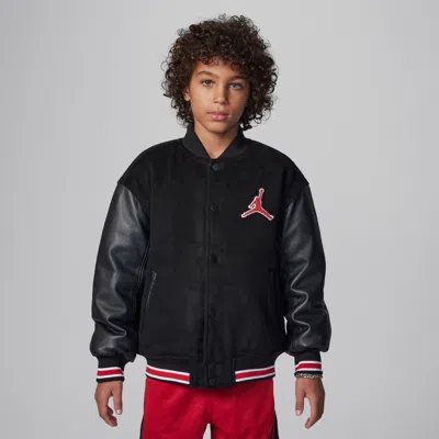Jordan Big Kid's Varsity Jacket In Black