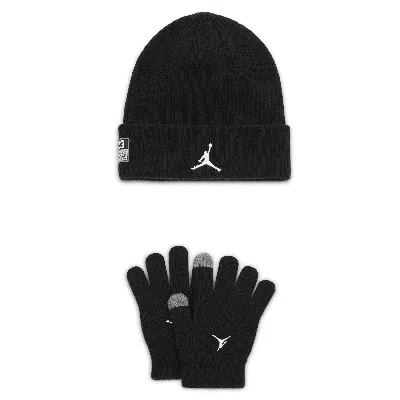 Jordan Big Kids' 2-piece 23 Jersey Beanie Set In Black