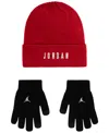 Jordan Big Kids 2-piece Beanie And Gloves Set In Multi