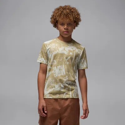 Jordan Big Kids' 23 Collage T-shirt In Brown