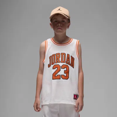 Jordan Big Kids' 23 Jersey In White