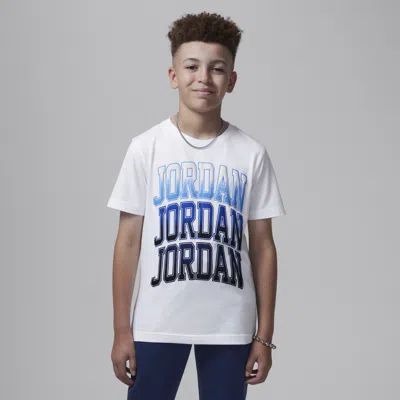 Jordan Little Boys Graphic Tee In White