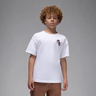 Jordan Big Kids' "air  Has Landed" T-shirt In White