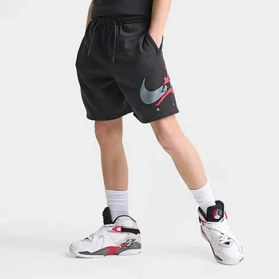 Jordan Big Kids Air Swoosh Fleece Shorts In Black