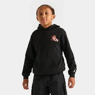 Jordan Big Kids Aj Has Landed Pullover Hoodie In Black