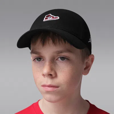 Jordan Big Kids' Aj1 Patch Cap In Black